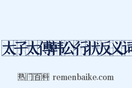 太子太傅韩公行状反义词是什么意思的图片